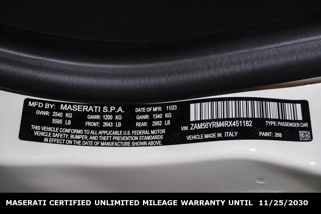 Certified 2024 Maserati Quattroporte Modena Ultima Q4 image 29