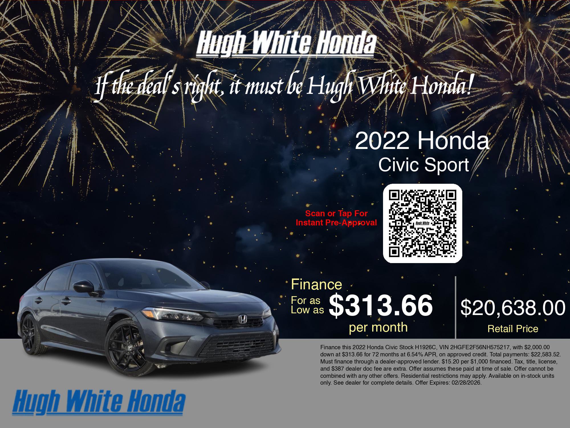 Used 2022 Honda Civic Sport image 3