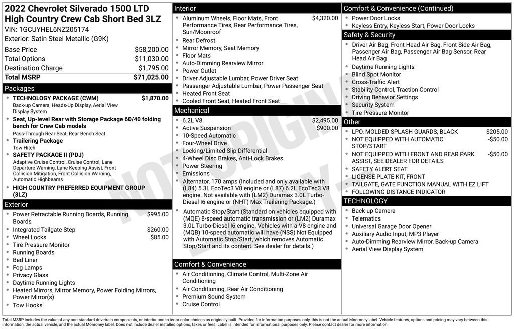 Used 2022 Chevrolet Silverado 1500 High Country w/ Technology Package image 4