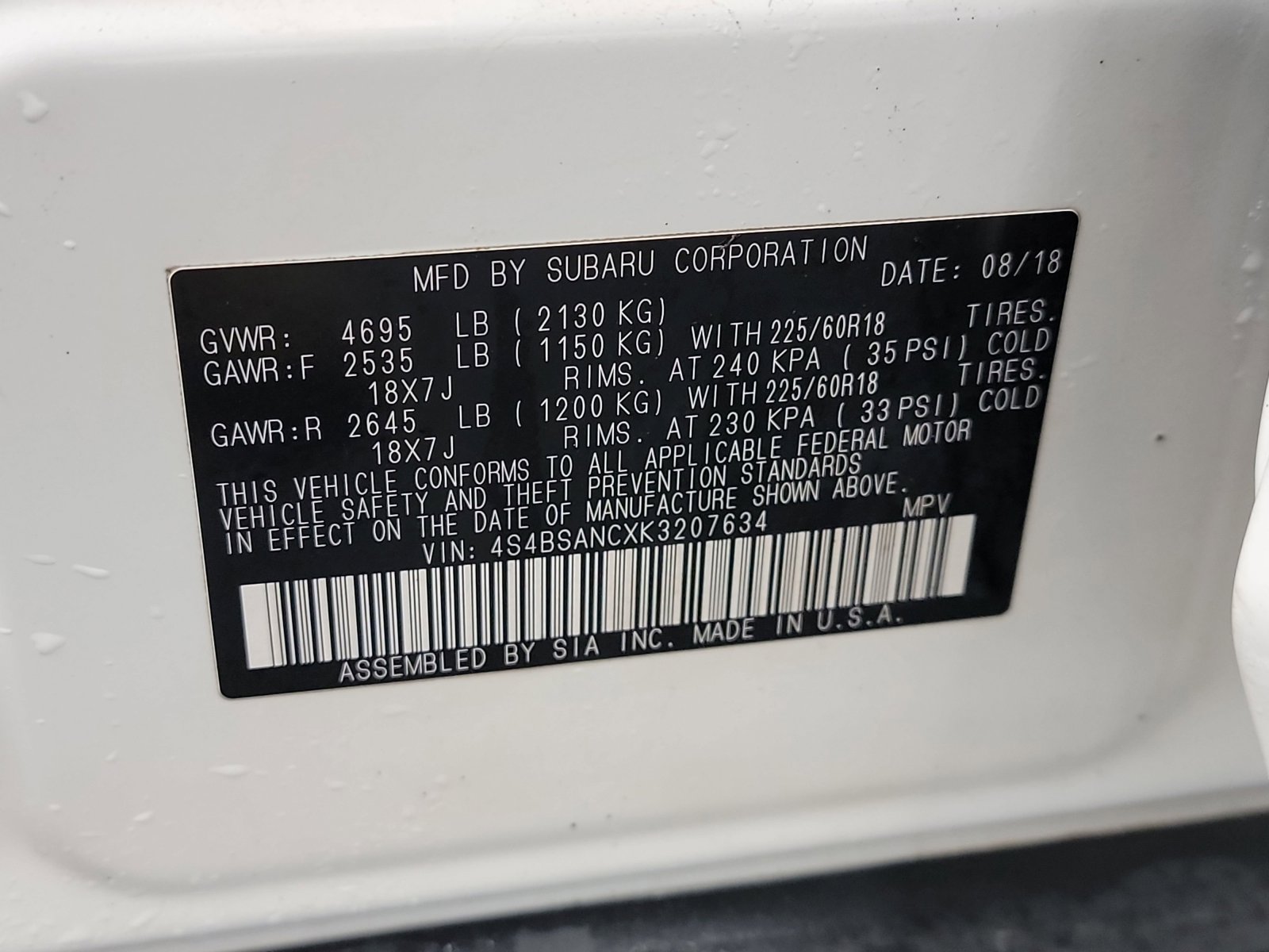 Used 2019 Subaru Outback 2.5i Limited image 33