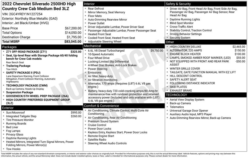 Used 2022 Chevrolet Silverado 2500 High Country w/ Z71 Off-Road Package image 5