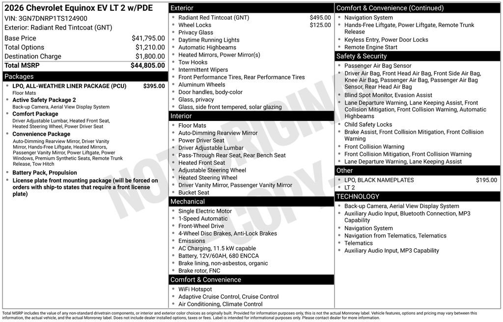 New 2026 Chevrolet Equinox EV LT FWD image 33