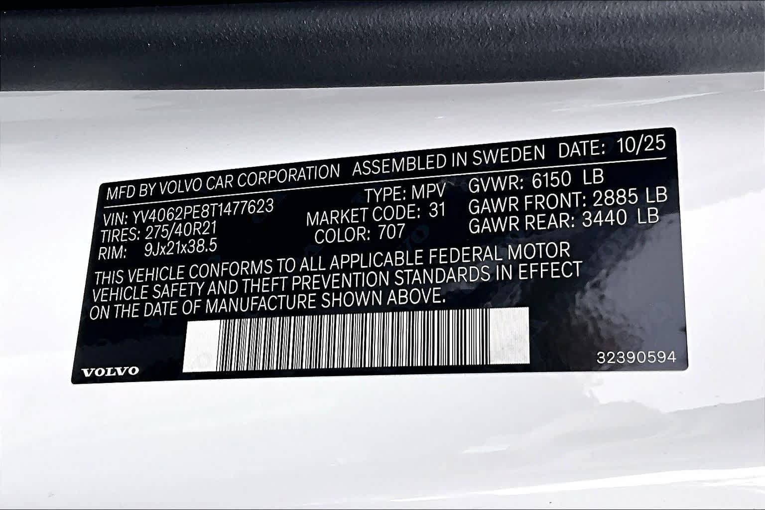 New 2026 Volvo XC90 B6 Plus w/ Protection Package Premier AWD/4WD image 11