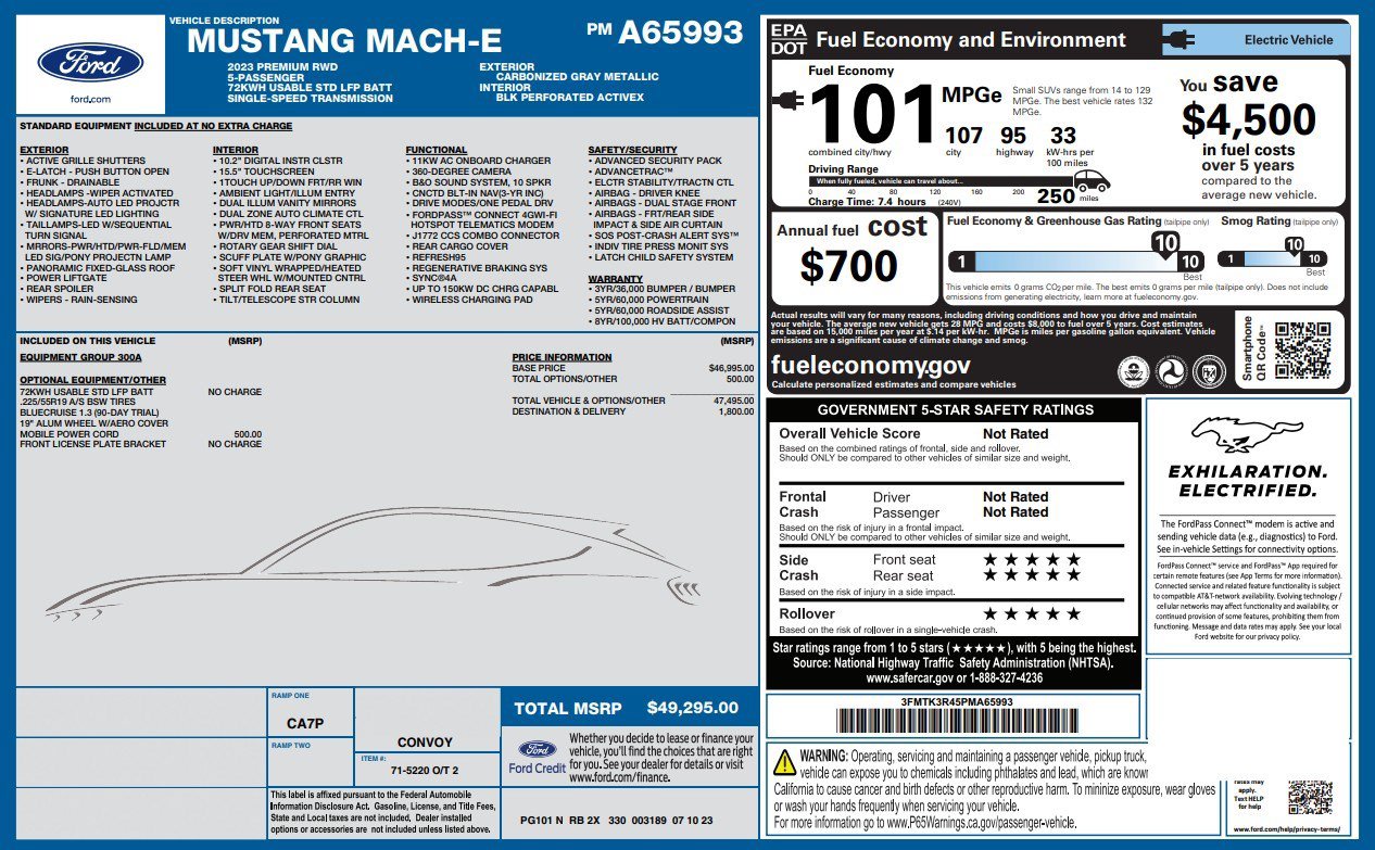 Used 2023 Ford Mustang Mach-E Premium RWD image 7