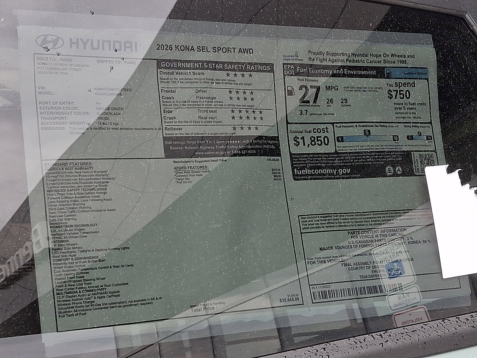 New 2026 Hyundai Kona SEL Sport AWD/4WD image 3