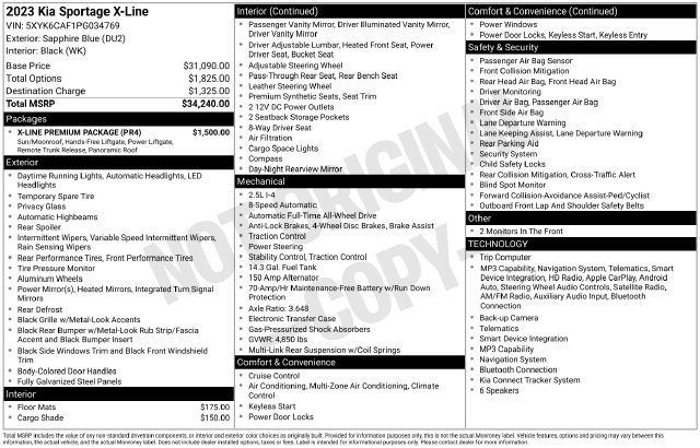 Used 2023 Kia Sportage X-Line w/ X-Line Premium Package AWD/4WD image 32