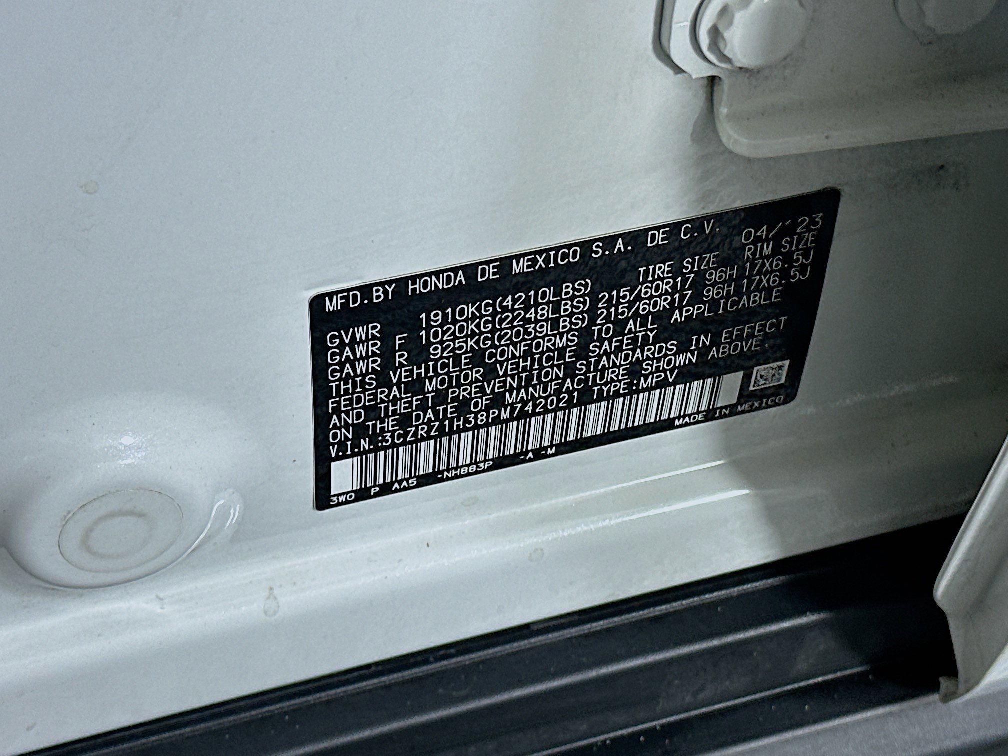 Used 2023 Honda HR-V LX image 12