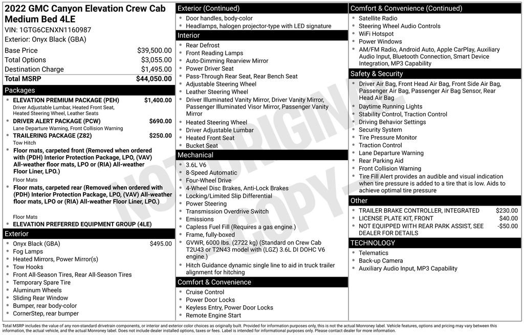 Used 2022 GMC Canyon Elevation w/ Elevation Premium Package AWD/4WD image 27