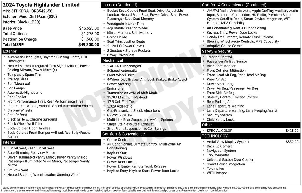 Used 2024 Toyota Highlander Limited FWD image 35