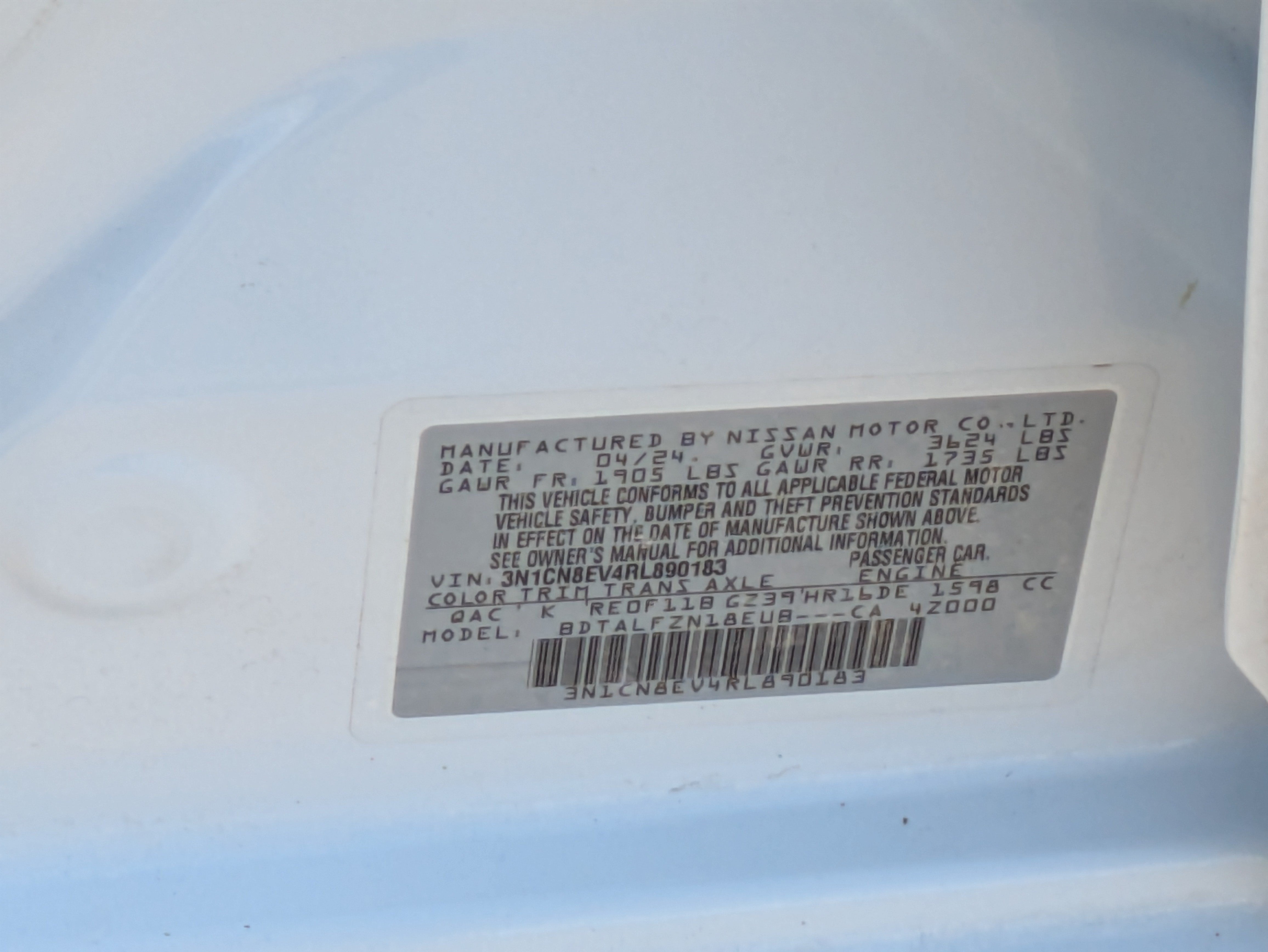 Used 2024 Nissan Versa SV FWD image 31