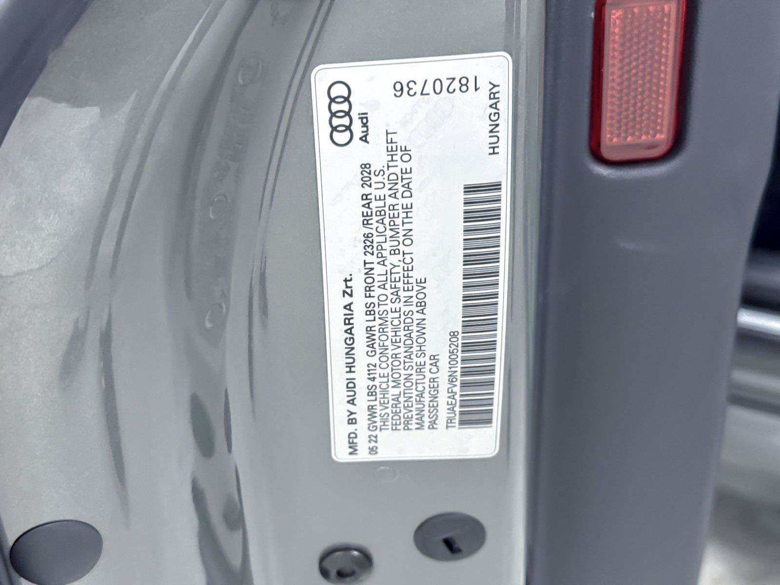 Certified 2022 Audi TT 2.0T AWD/4WD image 28
