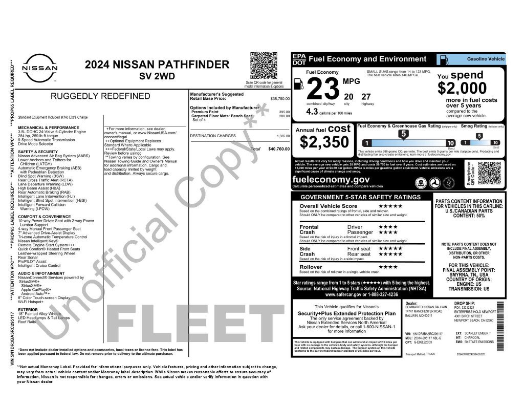 Used 2024 Nissan Pathfinder SV FWD image 4