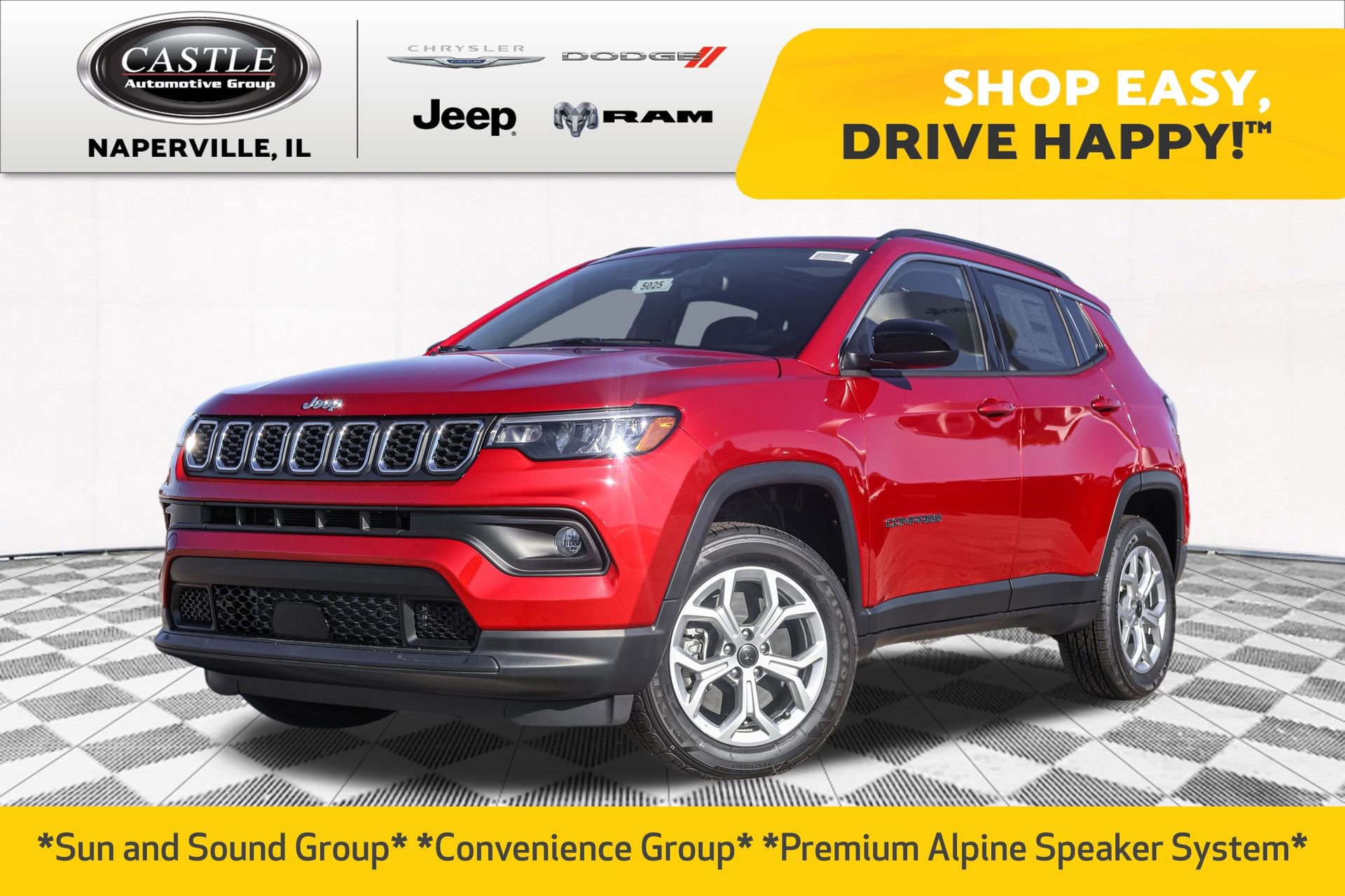New 2025 Jeep Compass Latitude w/ Sun & Sound Group