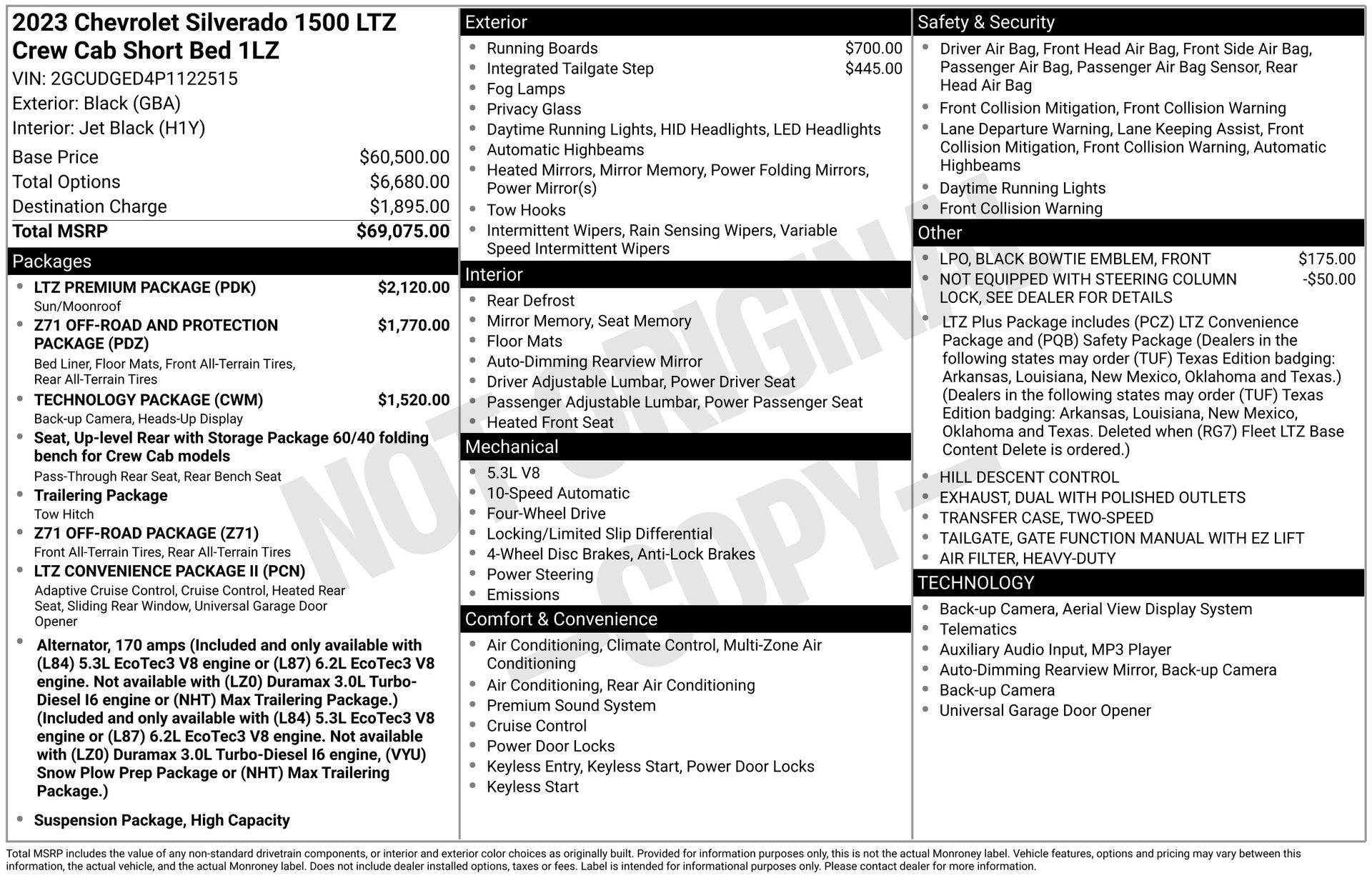 Used 2023 Chevrolet Silverado 1500 LTZ w/ LTZ Premium Package AWD/4WD image 4