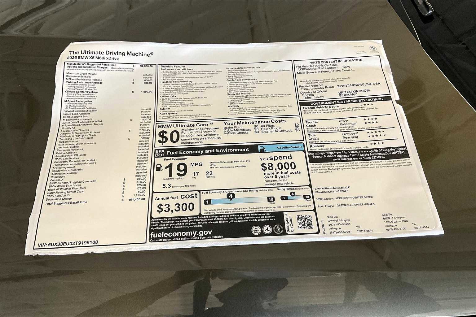 New 2026 BMW X5 M60i w/ Climate Comfort Package image 19