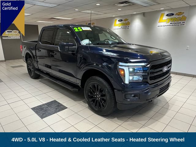 Certified 2025 Ford F150 Lariat w/ Equipment Group 501A Mid AWD/4WD 360° Tour