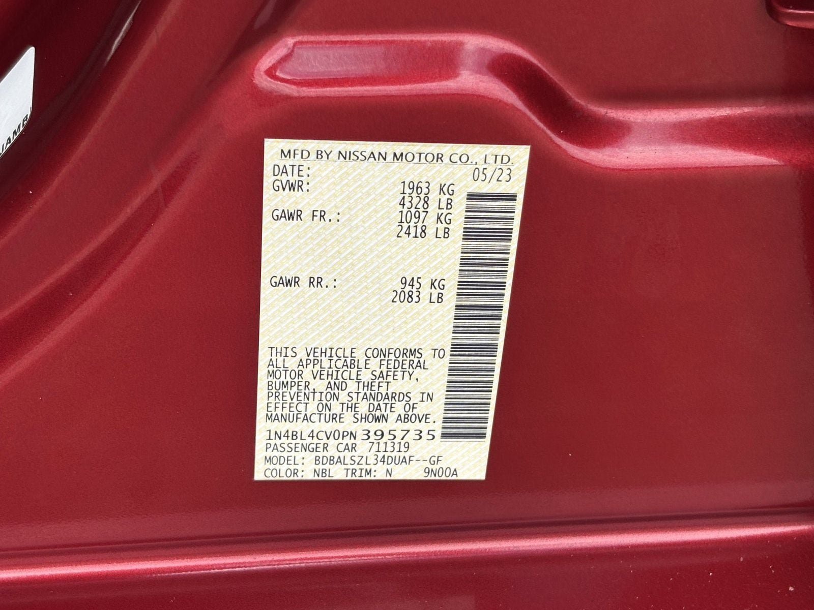 Certified 2023 Nissan Altima 2.5 SR w/ SR Premium Package FWD image 35
