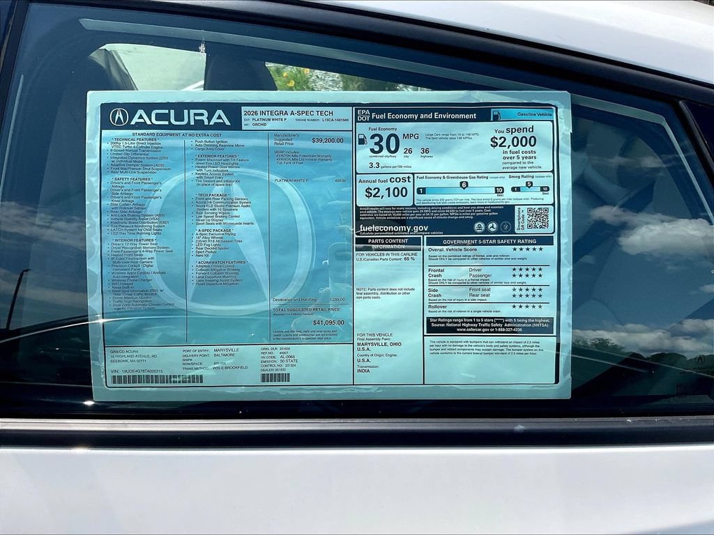 New 2026 Acura Integra A-Spec w/ Technology Package FWD image 13