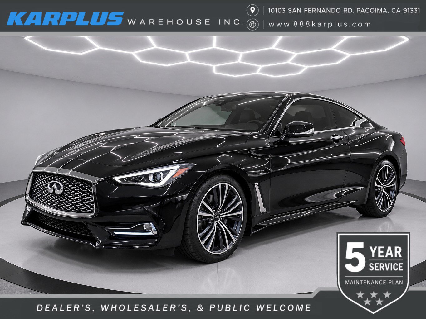 Used 2019 INFINITI Q60 3.0t Luxe RWD image 1