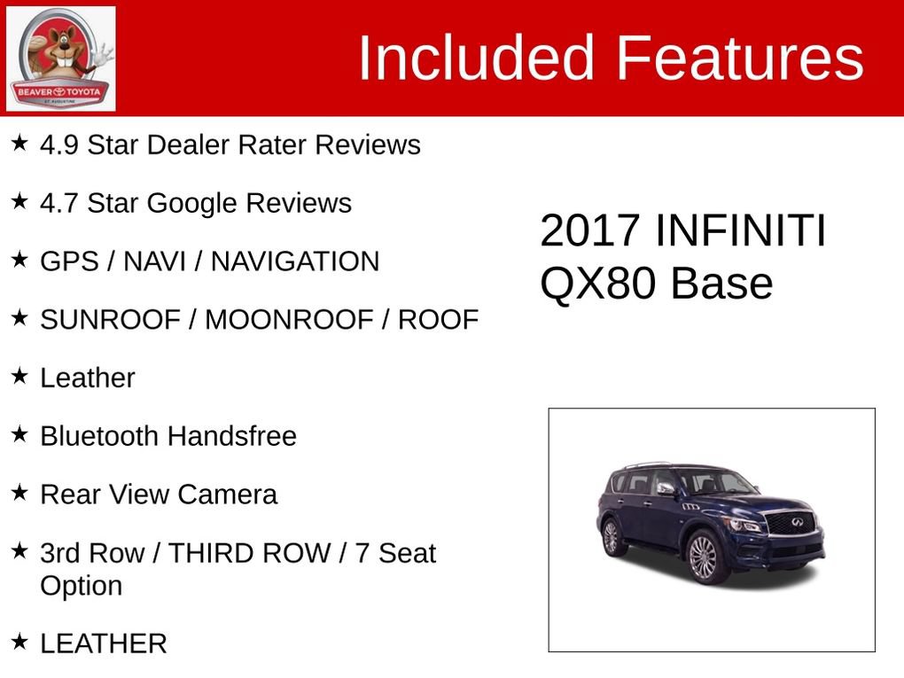 Used 2017 INFINITI QX80 4WD w/ Deluxe Technology Package image 4