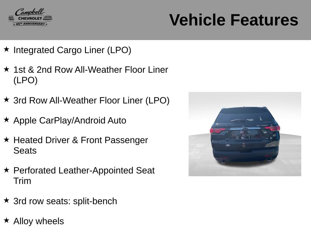 Used 2023 Chevrolet Traverse RS w/ LPO, Floor Liner Package AWD/4WD image 16