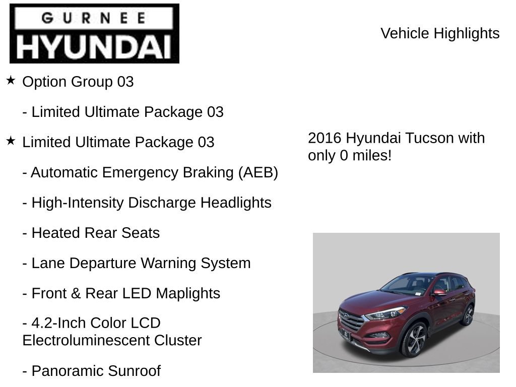 Used 2016 Hyundai Tucson Limited w/ Option Group 03 FWD image 7