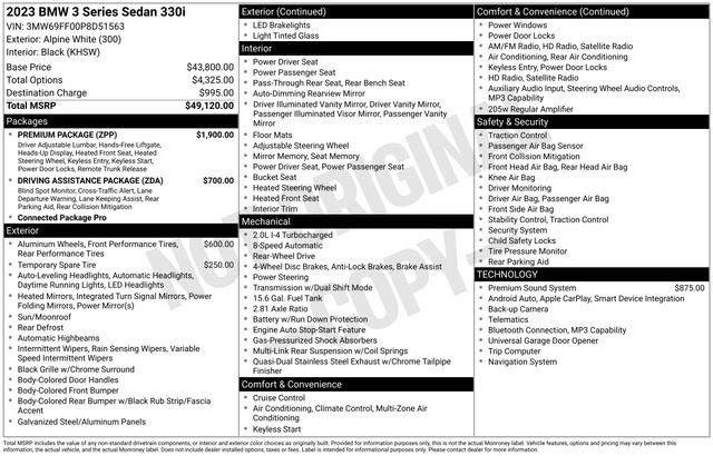 Used 2023 BMW 330i Sedan w/ Premium Package image 48