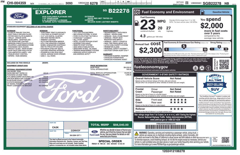Used 2025 Ford Explorer Platinum AWD/4WD image 4