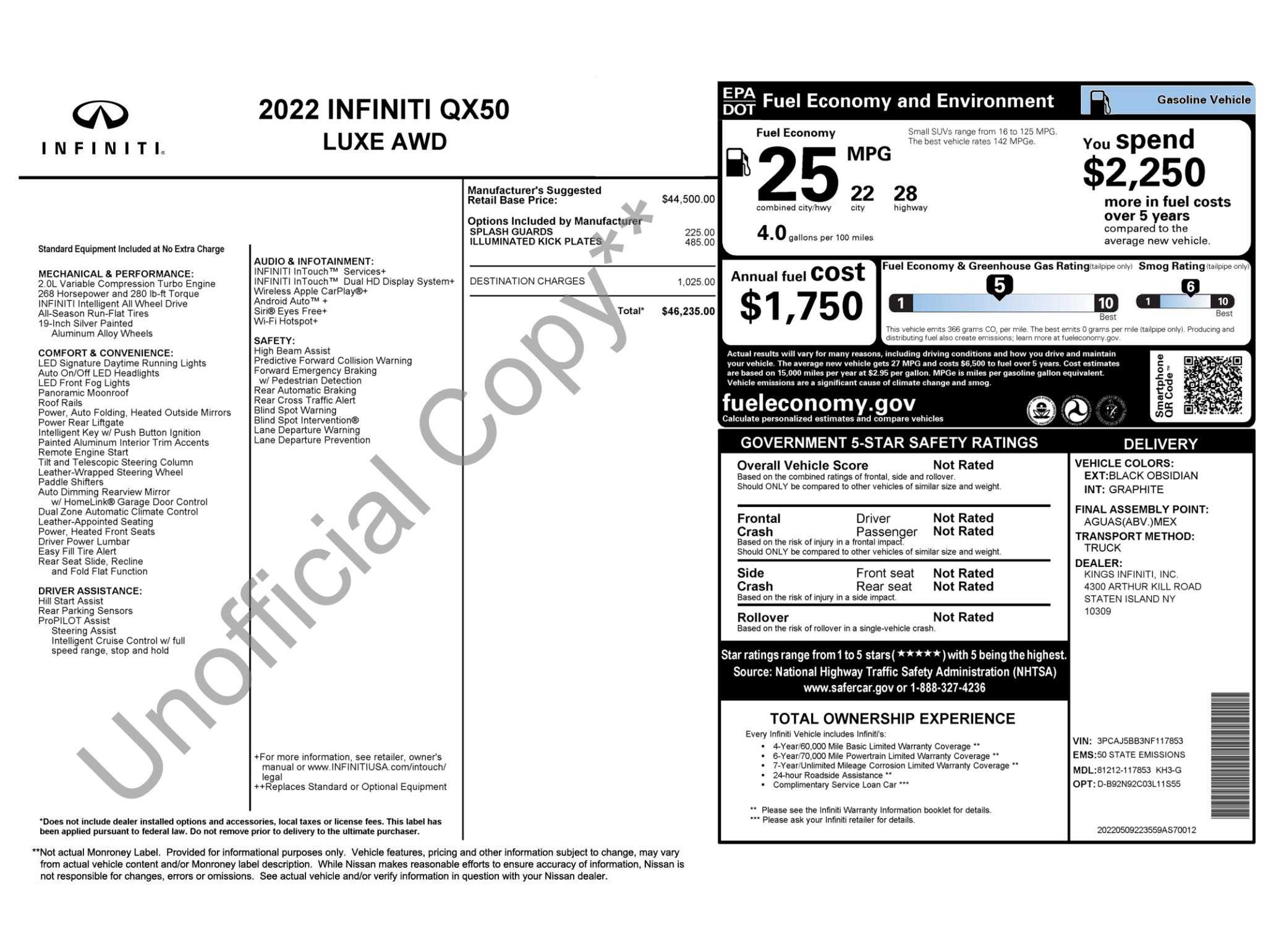 Used 2022 INFINITI QX50 Luxe image 3