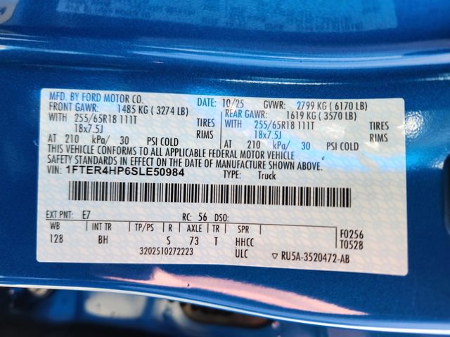 New 2025 Ford Ranger XLT w/ Equipment Group 301A High AWD/4WD image 25