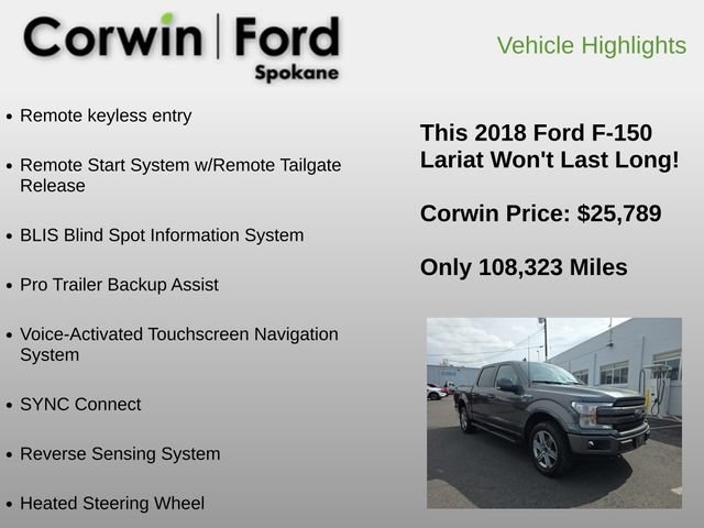 Used 2018 Ford F150 Lariat w/ Equipment Group 502A Luxury AWD/4WD image 23