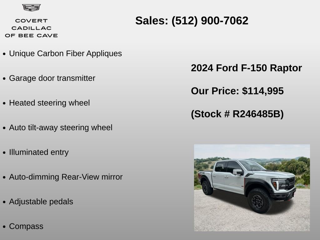 Used 2024 Ford F150 Raptor w/ Equipment Group 803A Raptor R AWD/4WD image 36