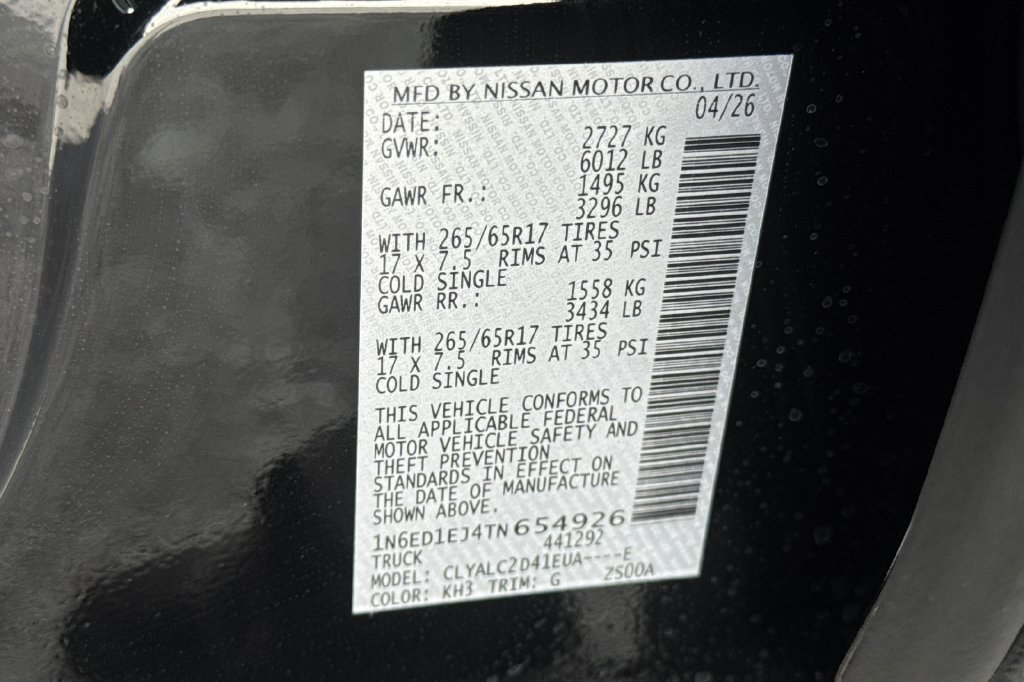 New 2026 Nissan Frontier SV w/ SV Convenience Package RWD image 20