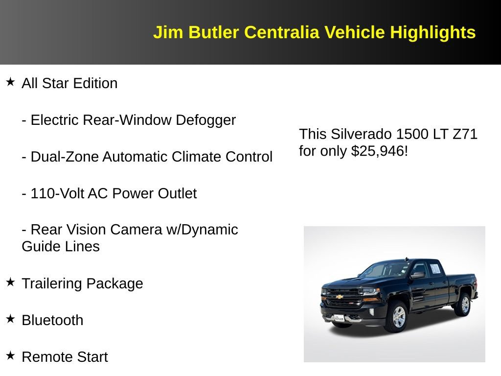 Used 2016 Chevrolet Silverado 1500 LT w/ All Star Edition AWD/4WD image 12