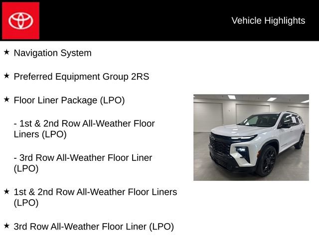 Used 2024 Chevrolet Traverse RS w/ LPO, Floor Liner Package AWD/4WD image 5