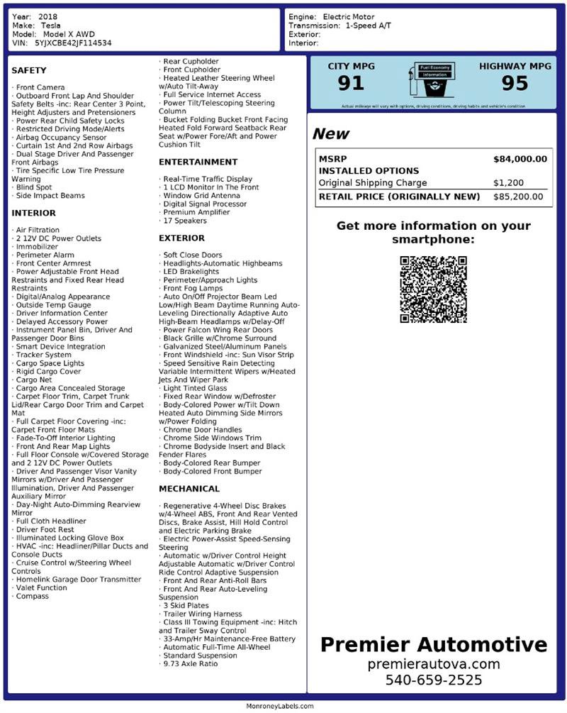 Used 2018 Tesla Model X P100D image 2