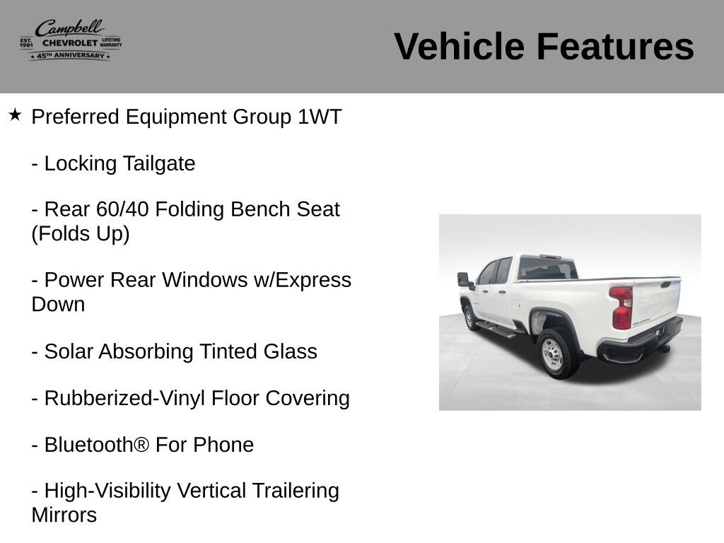 Used 2023 Chevrolet Silverado 2500 W/T w/ WT Fleet Convenience Package AWD/4WD image 5