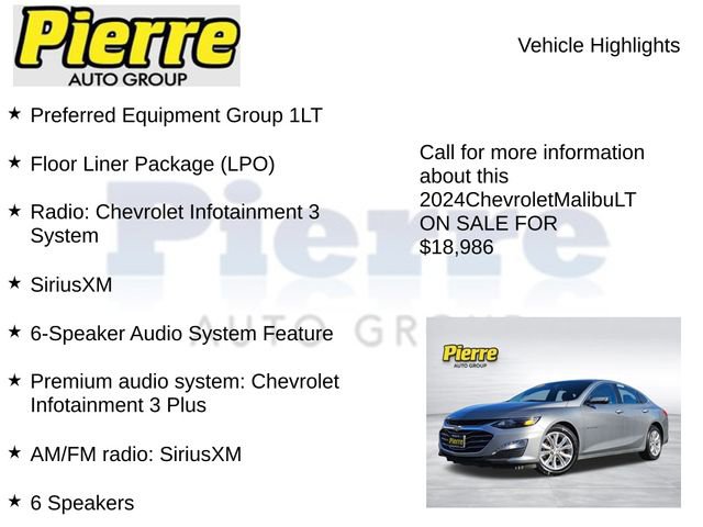 Used 2024 Chevrolet Malibu LT w/ LPO, Floor Liner Package image 7