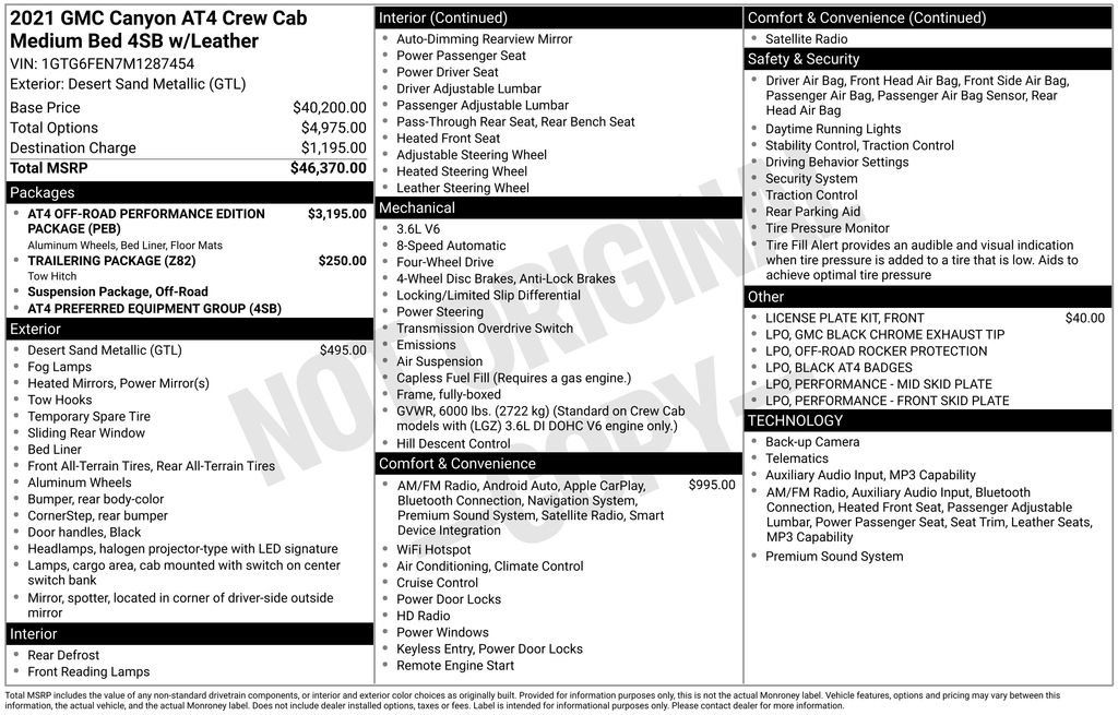 Used 2021 GMC Canyon AT4 AWD/4WD image 11