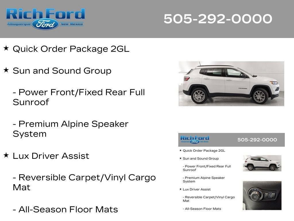 Used 2022 Jeep Compass Latitude w/ Sun and Sound Group AWD/4WD image 37