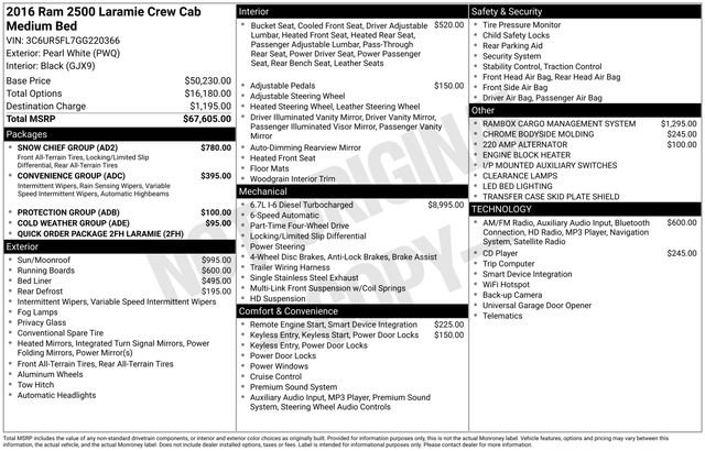 Used 2016 RAM 2500 Laramie w/ Snow Chief Group image 37