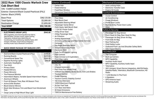 Used 2022 RAM 1500 Warlock w/ Electronics Group AWD/4WD image 28