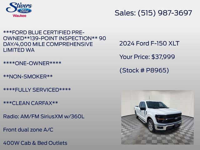 Used 2024 Ford F150 XLT w/ Mobile Office Package RWD image 16