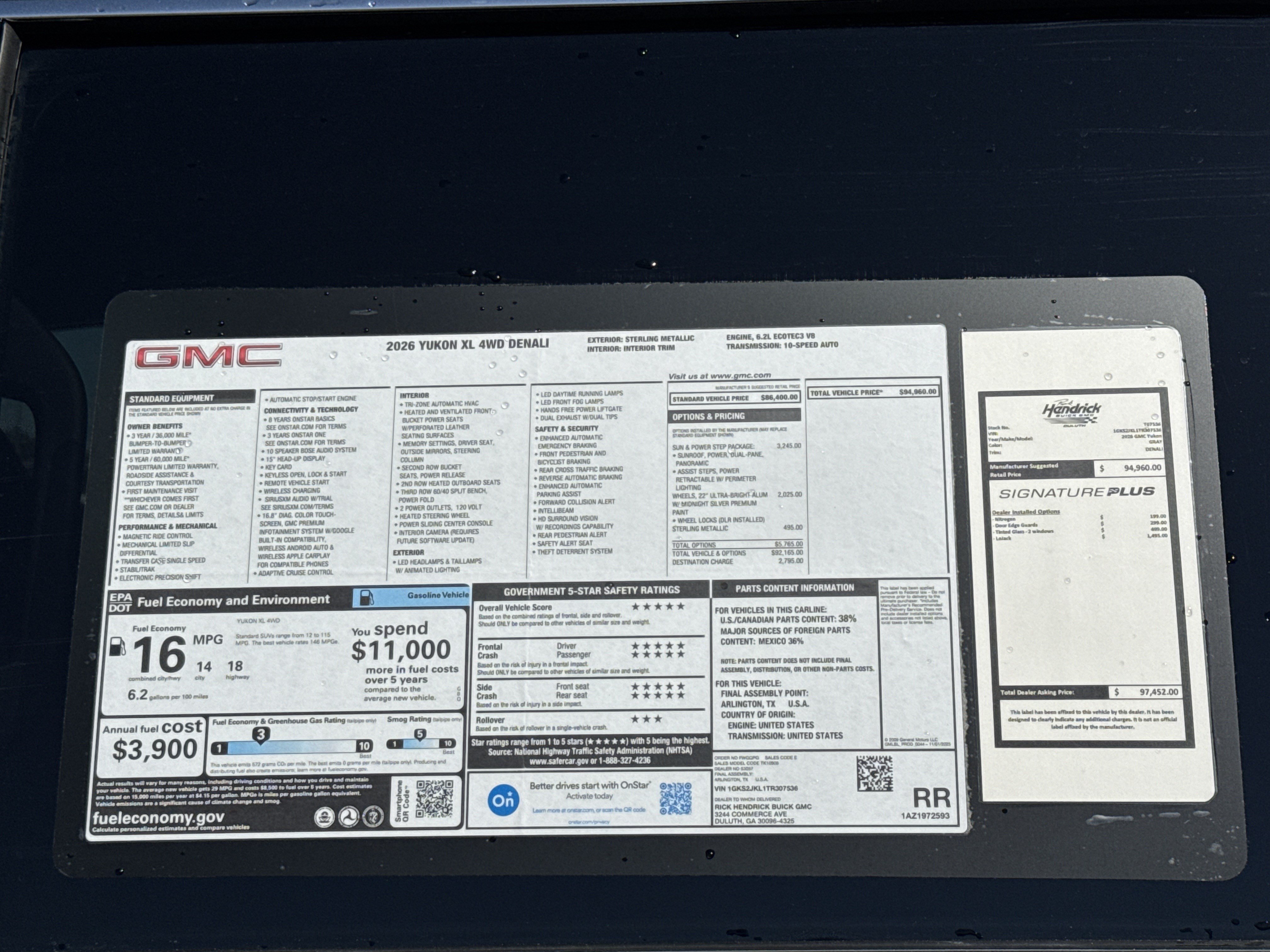 New 2026 GMC Yukon XL Denali w/ Sun & Power Step Package AWD/4WD image 40