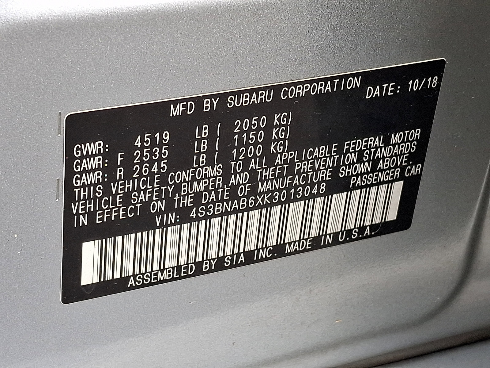 Used 2019 Subaru Legacy 2.5i AWD/4WD image 25