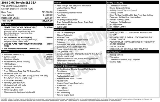 Used 2018 GMC Terrain SLE w/ Driver Convenience Package image 3