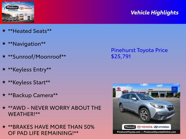Used 2021 Subaru Outback Limited w/ Popular Package #2 AWD/4WD image 30