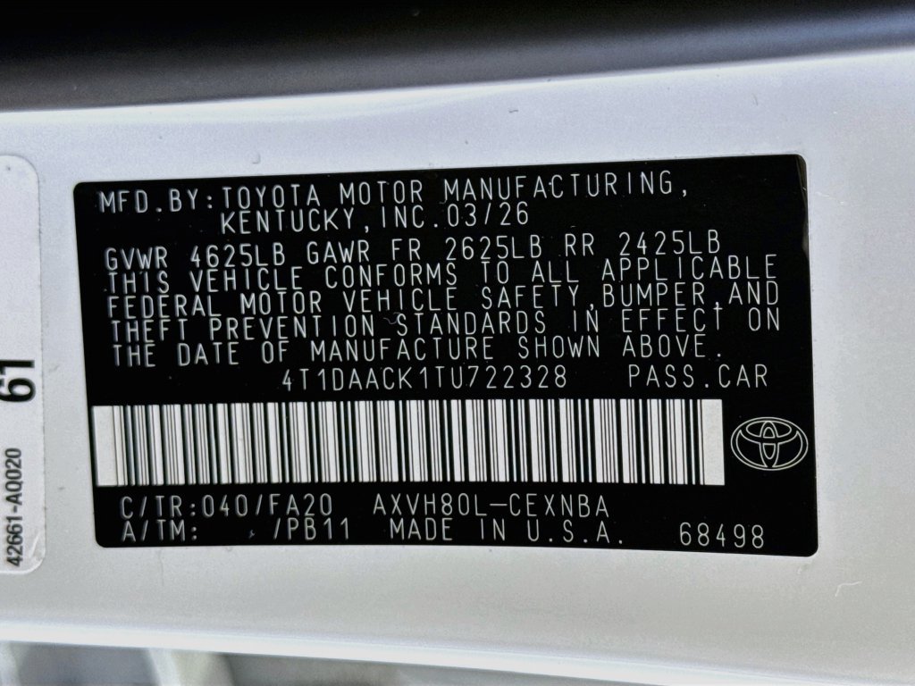 Used 2026 Toyota Camry LE FWD image 16