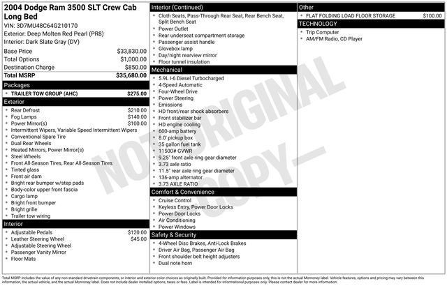 Used 2004 Dodge Ram 3500 Truck SLT w/ Trailer Tow Group image 18