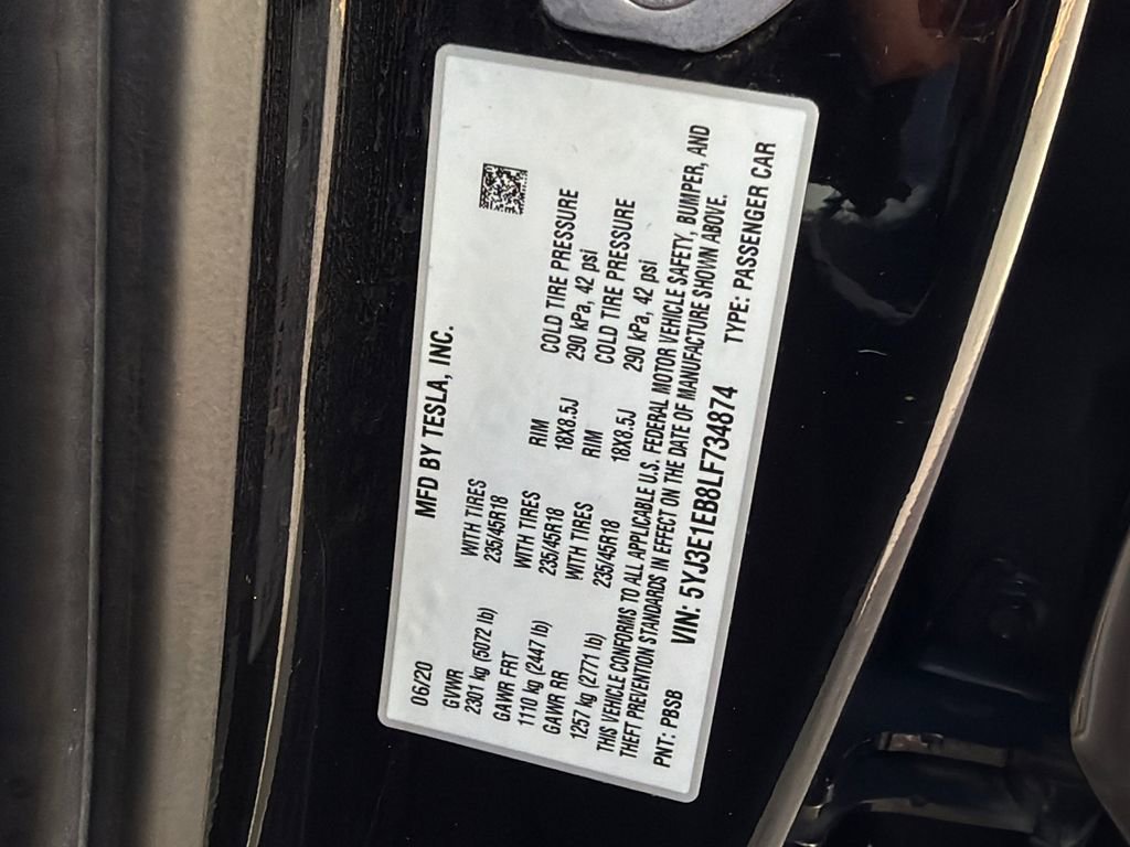 Used 2020 Tesla Model 3 Long Range image 32